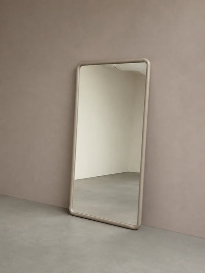 Mia Rectangular Full Length Mirror – Japandi Wood – Taupe – 200 x 100 cm